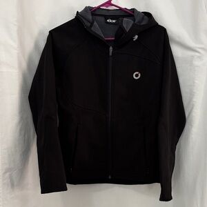 180S Black Softshell Jacket with Hood M